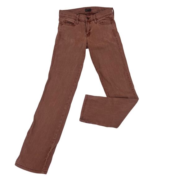 MOTHER Denim The Rascal Pop! Size 26 Terracotta Brown Straight Leg Jeans - Picture 1 of 10